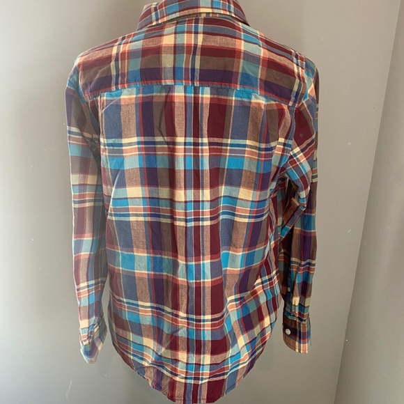 LL Bean cotton button down plaid shirt EUC - Picture 5 of 7